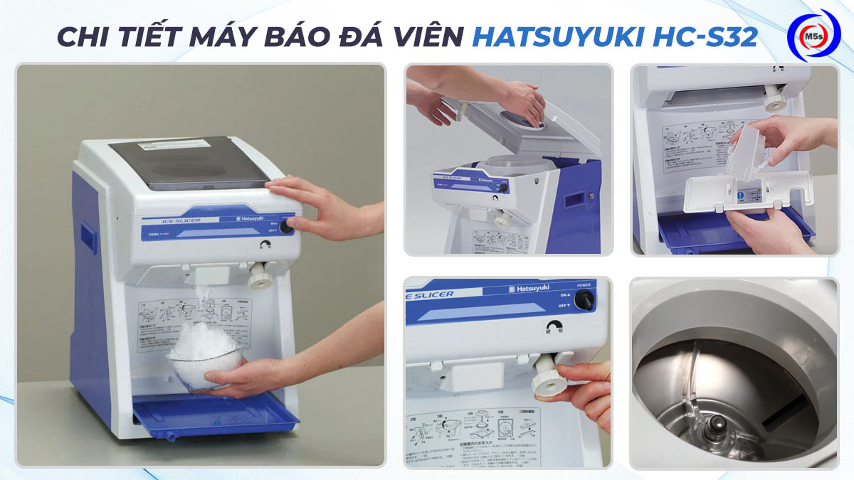máy bào đá viên tự động Hatsuyuki HC-S32 máy bào đá viên tự động Hatsuyuki HC-S32