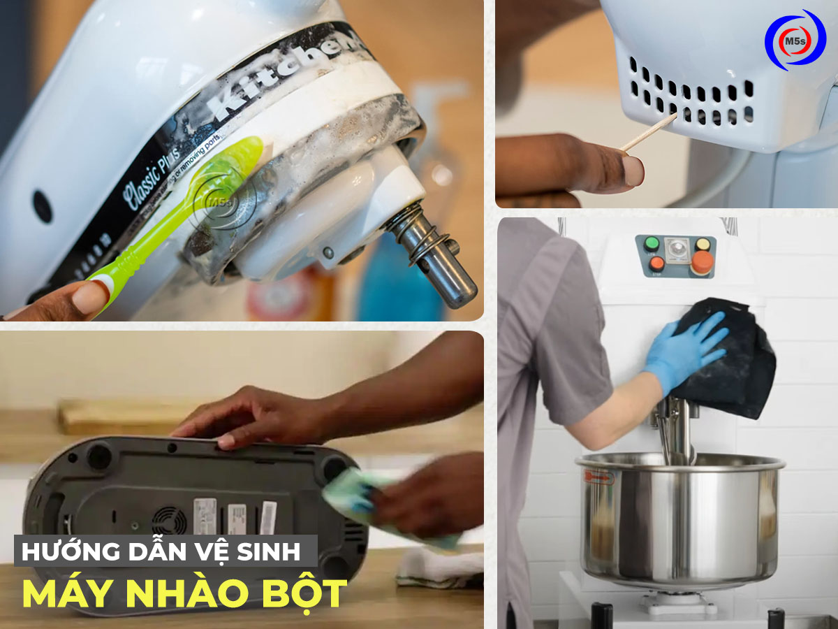 Vệ sinh máy nhào bột Vệ sinh máy nhào bột