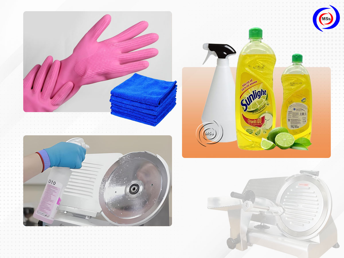 Vệ sinh máy thái thịt Vệ sinh máy thái thịt