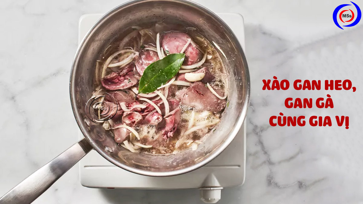 Xào gan heo làm pate Xào gan heo làm pate