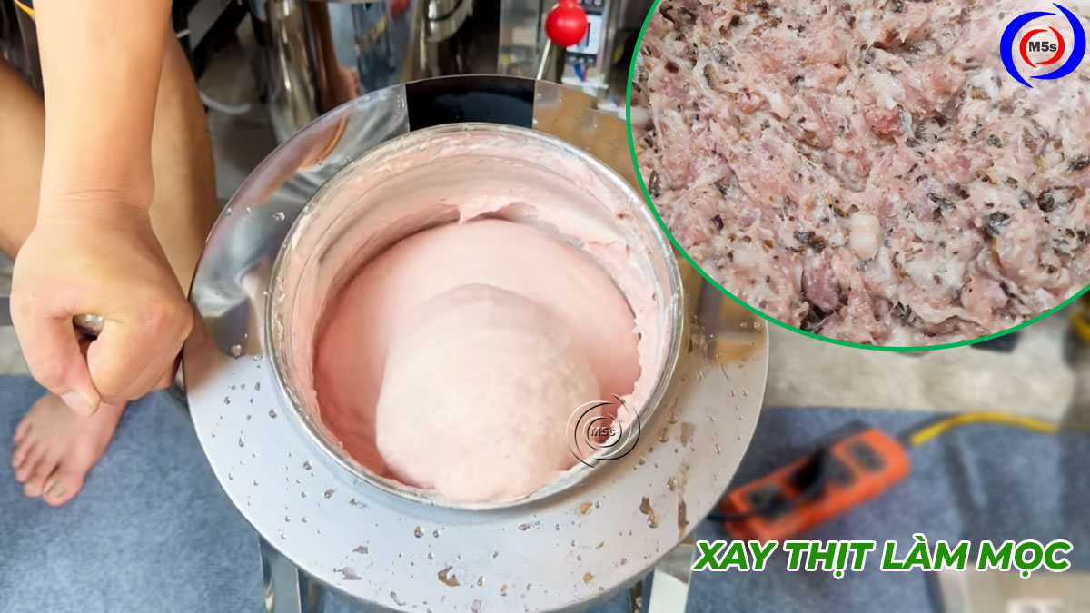 Xay thịt và mộc nhĩ làm mọc viên Xay thịt và mộc nhĩ làm mọc viên