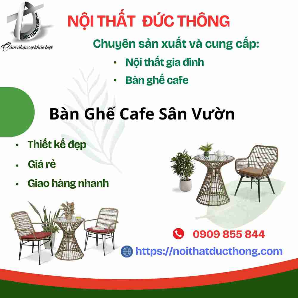Bàn Ghế Cafe Sân Vườn Bàn Ghế Cafe