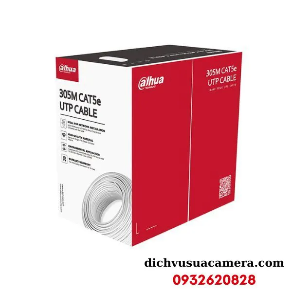 Cáp mạng UTP CAT5e lõi đồng 305m Dahua DH-PFM920I-5EUN