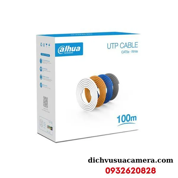 Cáp mạng UTP CAT5e lõi đồng 100m Dahua DH-PFM920I-5EU-100