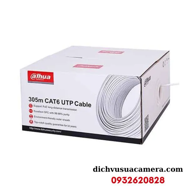 Cáp mạng UTP CAT6 lõi đồng 305m Dahua DH-PFM920I-6UN-CN