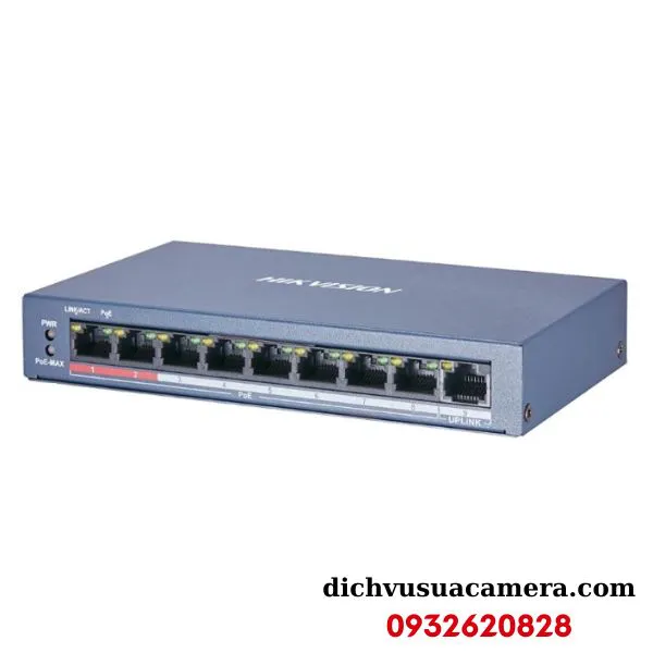 Switch mạng 8 cổng PoE 100M Hikvision DS-3E0109P-E/M