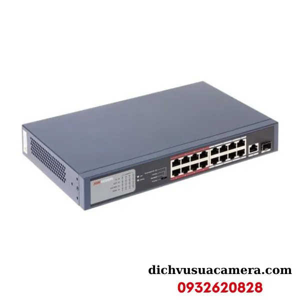 Switch mạng 16 cổng PoE 100M Hikvision DS-3E0318P-E/M