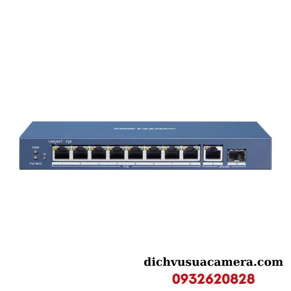 Switch mạng Hi-PoE 8 cổng PoE Hikvision DS-3E0510HP-E