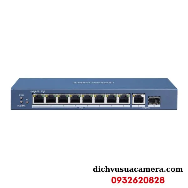 Switch mạng 8 cổng POE Gigabit 10/100/1000Mbps Hikvision DS-3E0510P-E/M