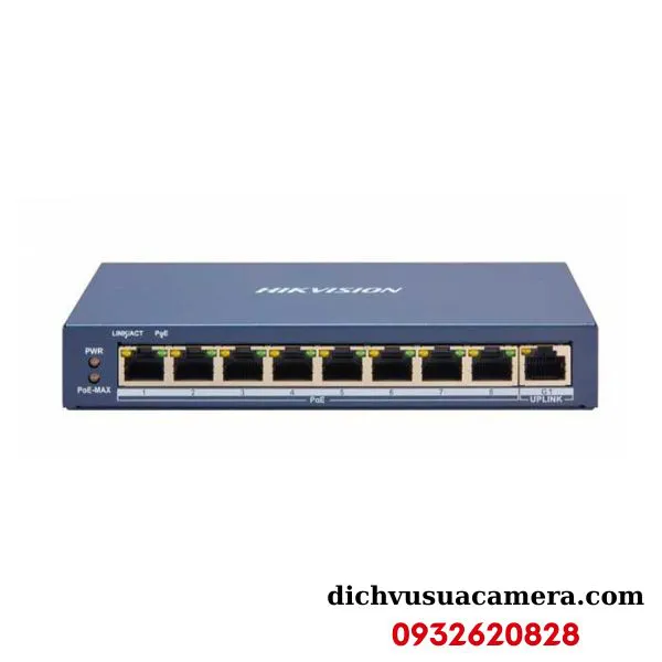 Switch mạng thông minh 8 cổng PoE Hikvision DS-3E1309P-EI