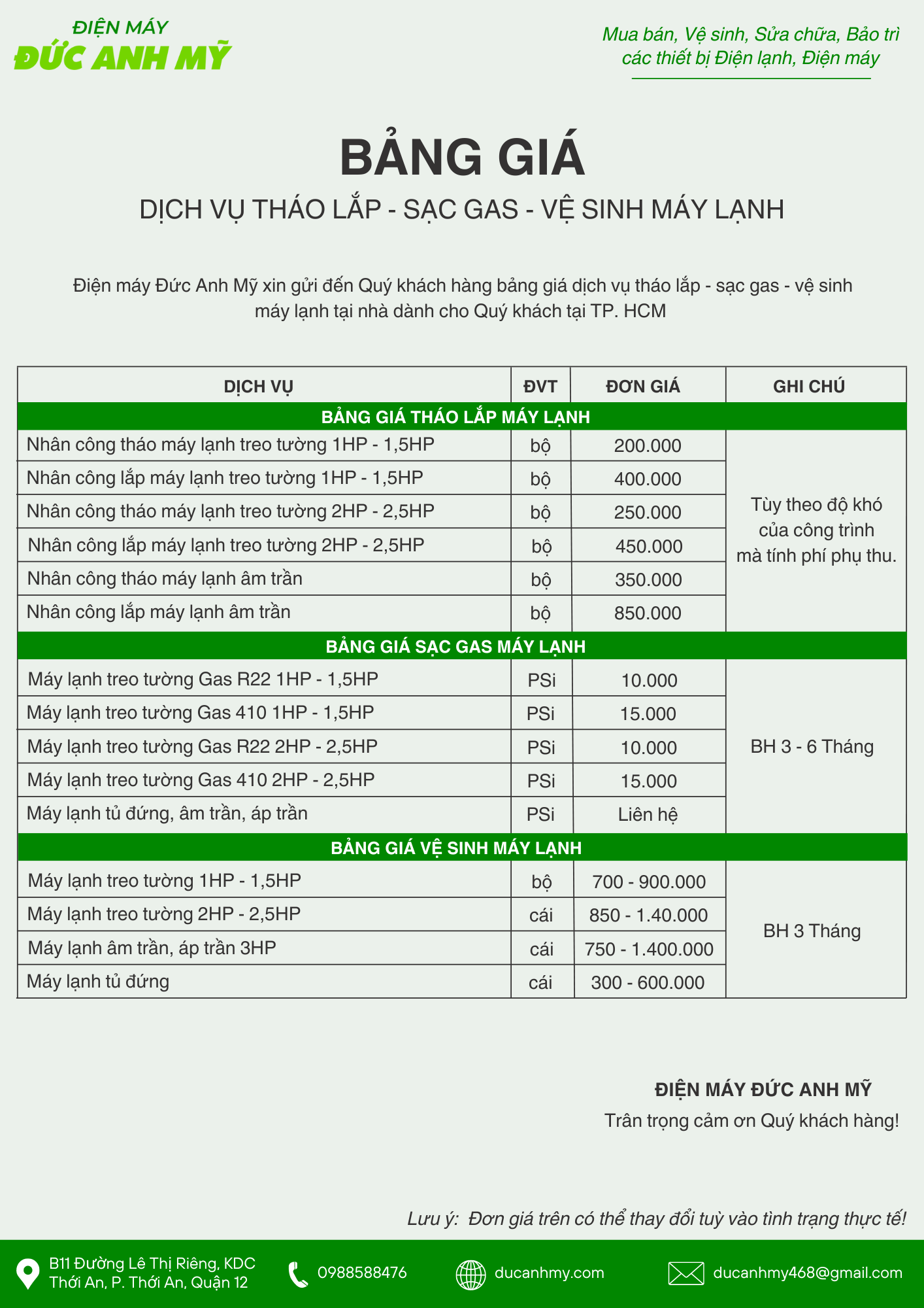 di dời máy lạnh di dời máy lạnh