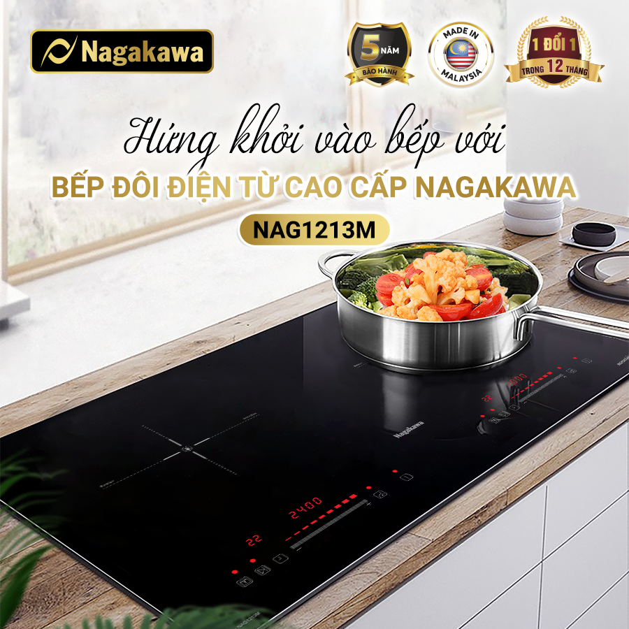 Bếp từ đôi Nagakawa Inverter NAG1213M Bếp từ đôi Nagakawa Inverter NAG1213M