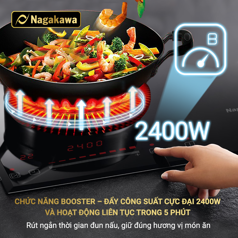 Bếp từ đôi Nagakawa Inverter NAG1213M Bếp từ đôi Nagakawa Inverter NAG1213M