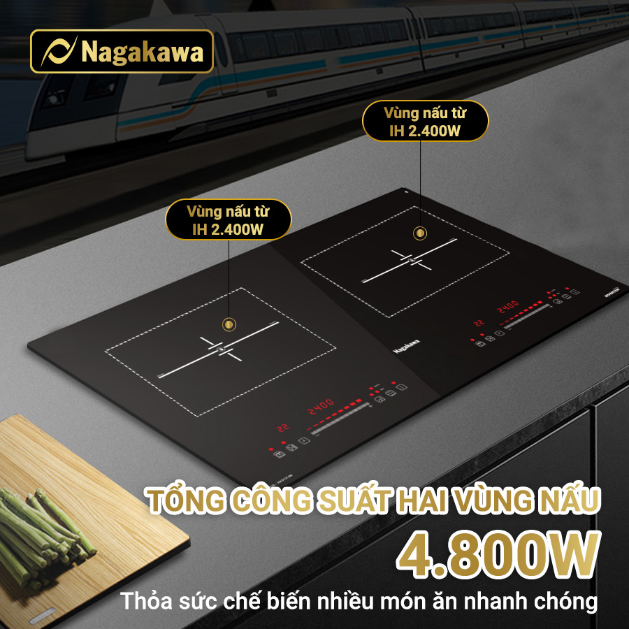 Bếp từ đôi Nagakawa Inverter NAG1214M Bếp từ đôi Nagakawa Inverter NAG1214M