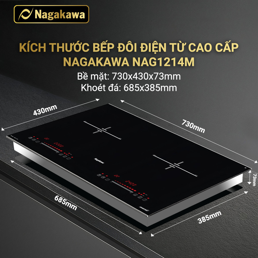 Bếp từ đôi Nagakawa Inverter NAG1214M Bếp từ đôi Nagakawa Inverter NAG1214M