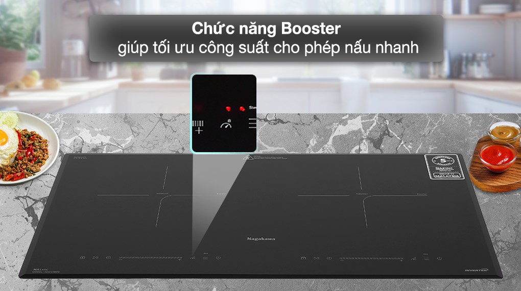 Bếp từ đôi Nagakawa Inverter NK2C08MS Bếp từ đôi Nagakawa Inverter NK2C08MS