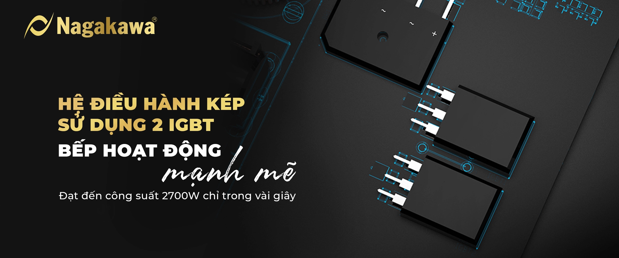 Bếp từ 3 lò Nagakawa UltraSlim NK3C06M Bếp từ 3 lò Nagakawa UltraSlim NK3C06M