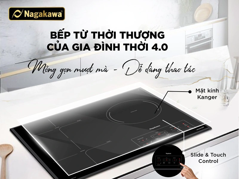 Bếp từ hồng ngoại 3 lò Nagakawa NK3F01M Bếp từ hồng ngoại 3 lò Nagakawa NK3F01M