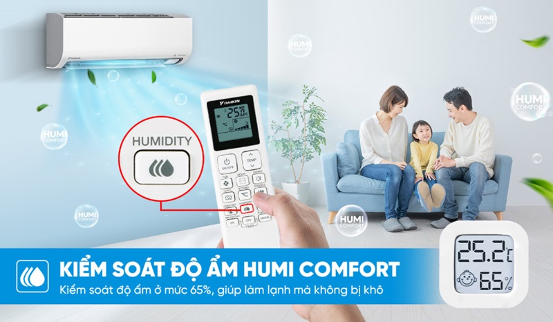 Máy lạnh Daikin FTKF60ZVMV với công nghệ kiểm soát ẩm độ Máy lạnh Daikin FTKF60ZVMV với công nghệ kiểm soát ẩm độ