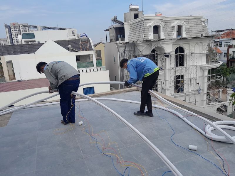 Đi ống đồng âm tường máy lạnh quận 12 Đi ống đồng âm tường máy lạnh quận 12