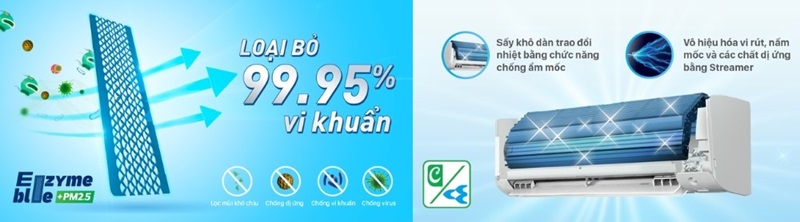 FTKY35ZVMV được tích hợp chế độ kiểm soát độ ẩm và chống ẩm mốc dàn lạnh FTKY35ZVMV được tích hợp chế độ kiểm soát độ ẩm và chống ẩm mốc dàn lạnh