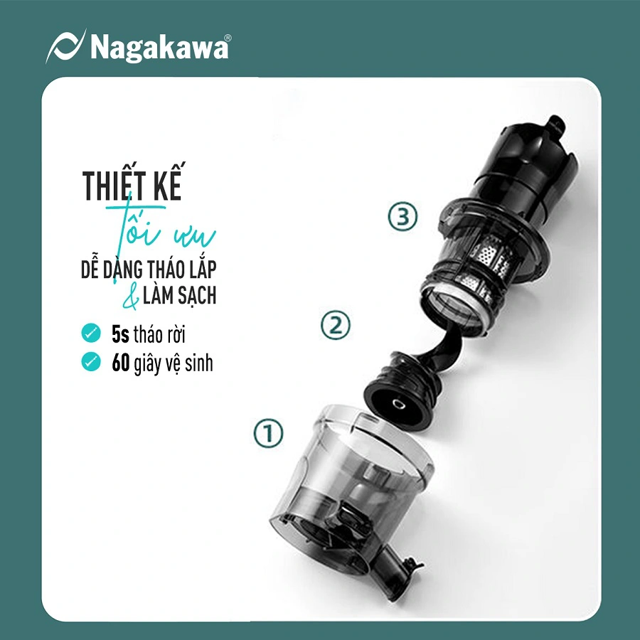 Máy ép chậm Nagakawa NAG0818 Máy ép chậm Nagakawa NAG0818