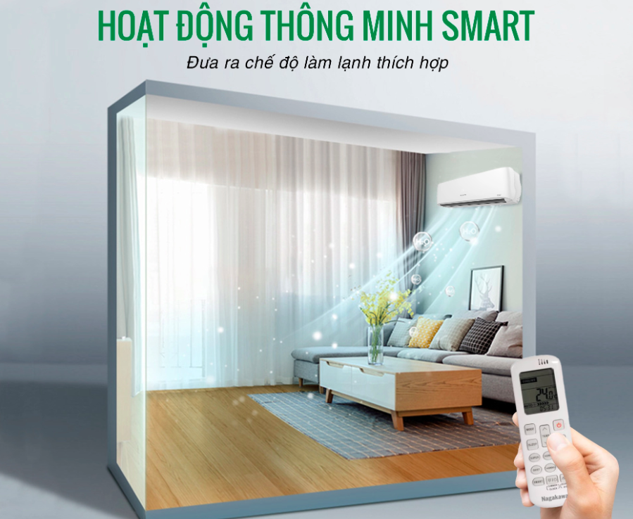 Máy lạnh 1 chiều Nagakawa Inverter 9000BTU/H NIS-C09R2H11 Máy lạnh 1 chiều Nagakawa Inverter 9000BTU/H NIS-C09R2H11