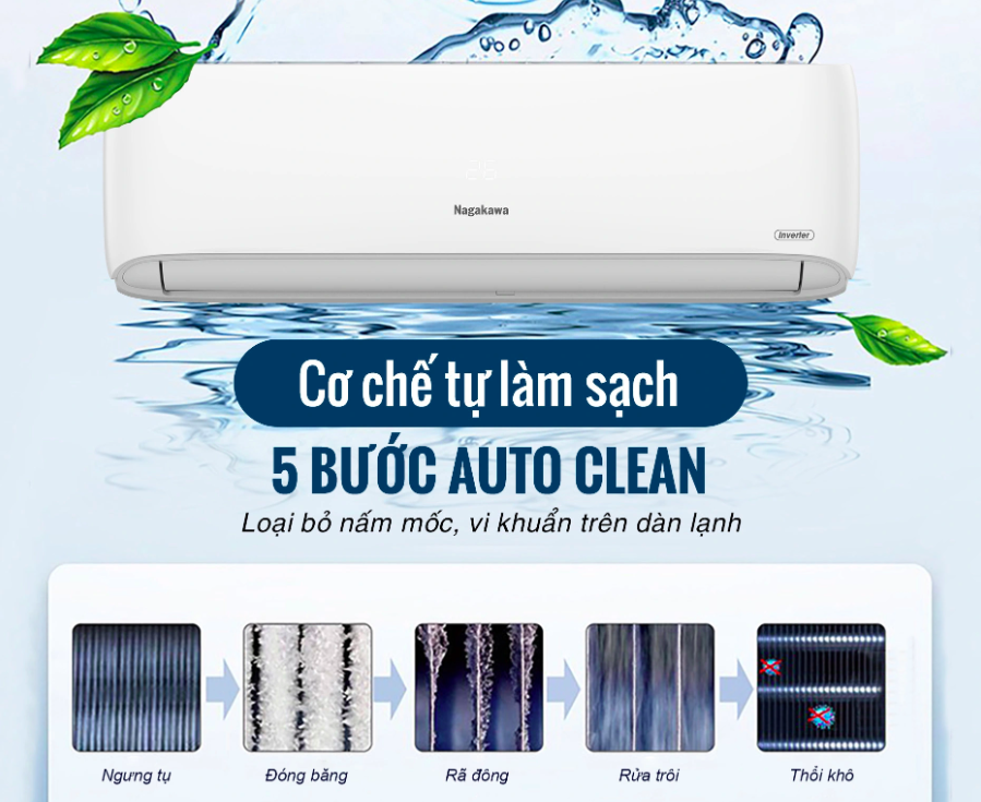 Máy lạnh 1 chiều Nagakawa Inverter 9000BTU/H NIS-C09R2H11 Máy lạnh 1 chiều Nagakawa Inverter 9000BTU/H NIS-C09R2H11
