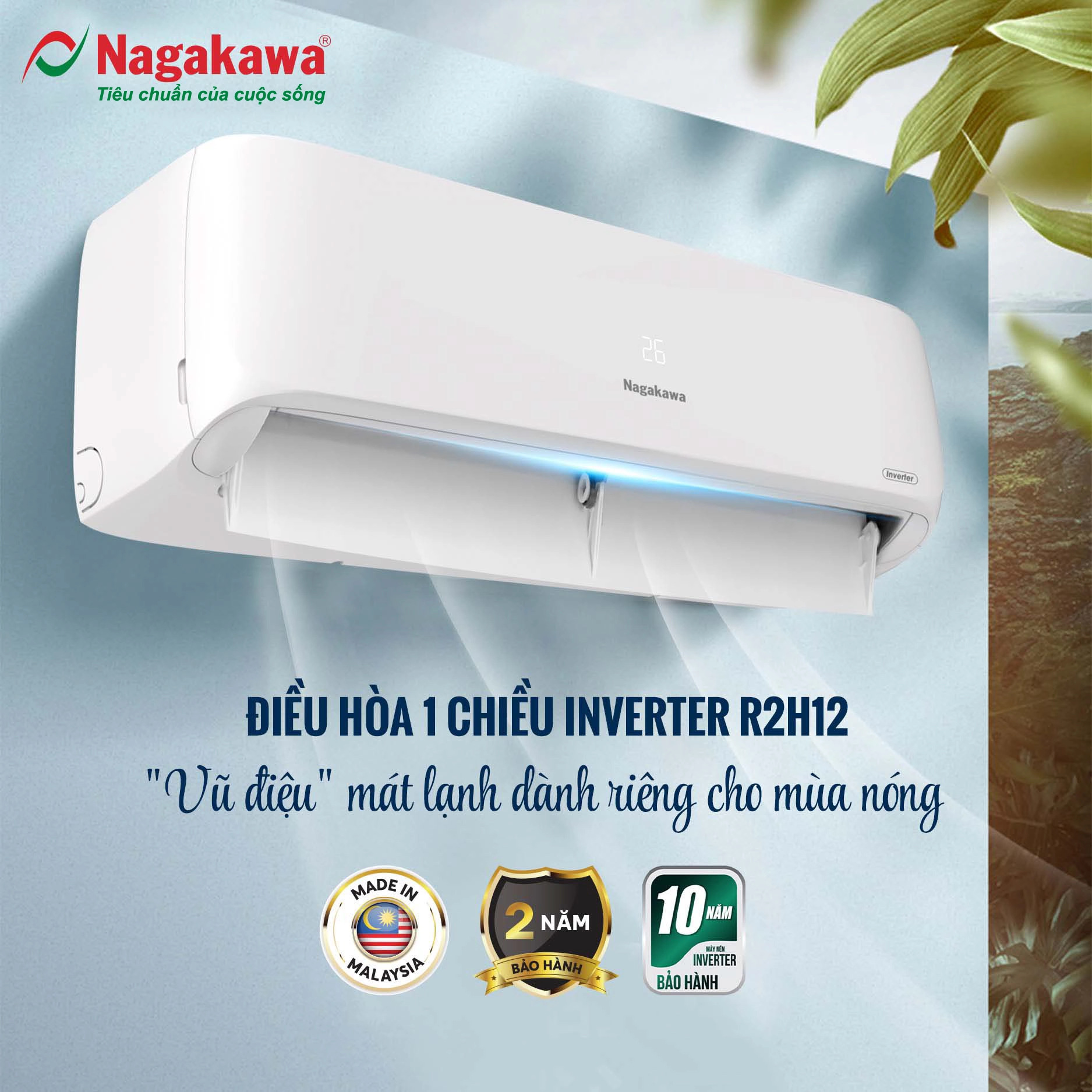 Máy lạnh 1 chiều Nagakawa 9000BTU/H NIS-C09R2H12 Máy lạnh 1 chiều Nagakawa 9000BTU/H NIS-C09R2H12