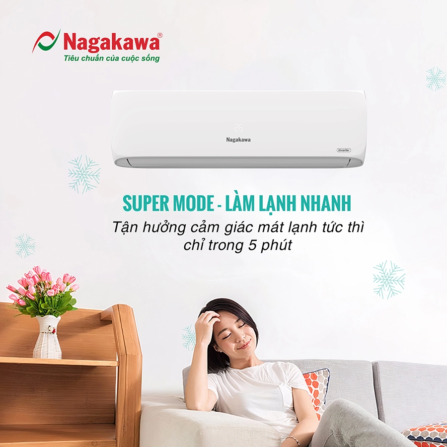 Máy lạnh 1 chiều Nagakawa 9000BTU/H NIS-C09R2H12 Máy lạnh 1 chiều Nagakawa 9000BTU/H NIS-C09R2H12