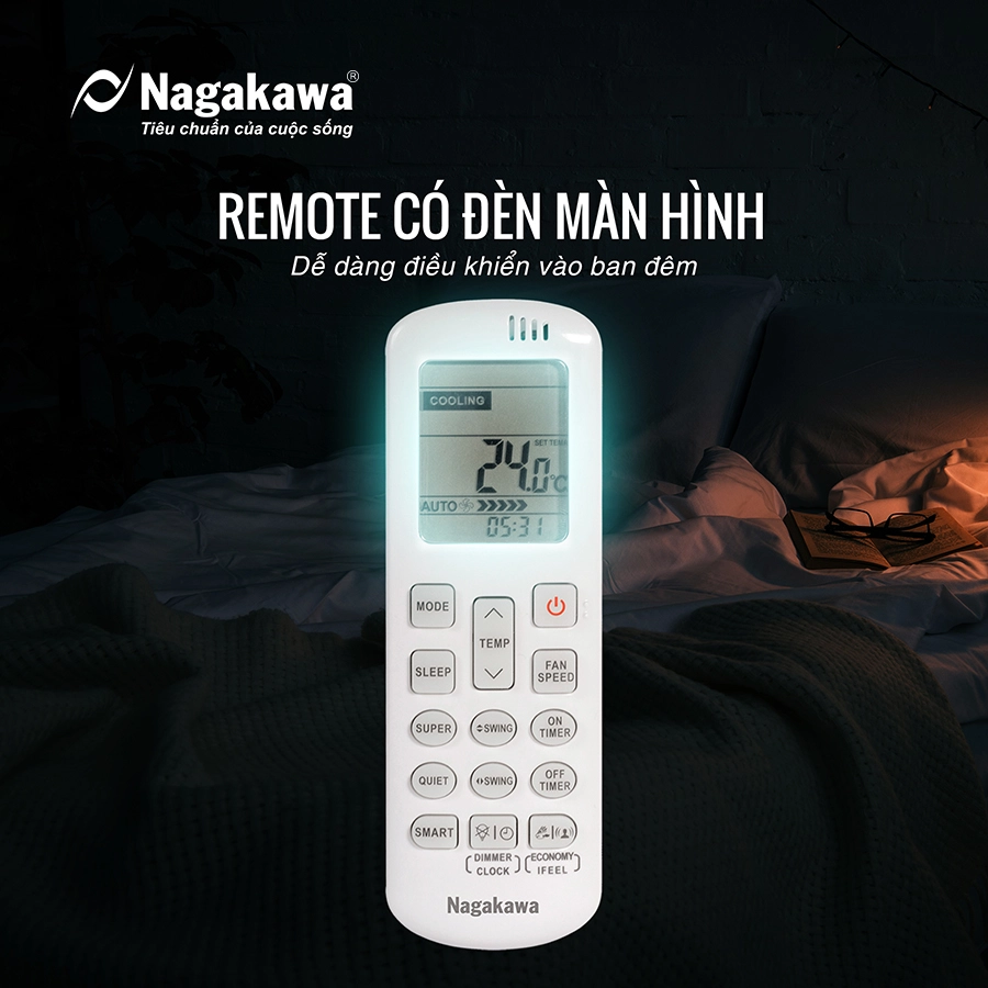 Máy lạnh 1 chiều Nagakawa 9000BTU/H NIS-C09R2H12 Máy lạnh 1 chiều Nagakawa 9000BTU/H NIS-C09R2H12