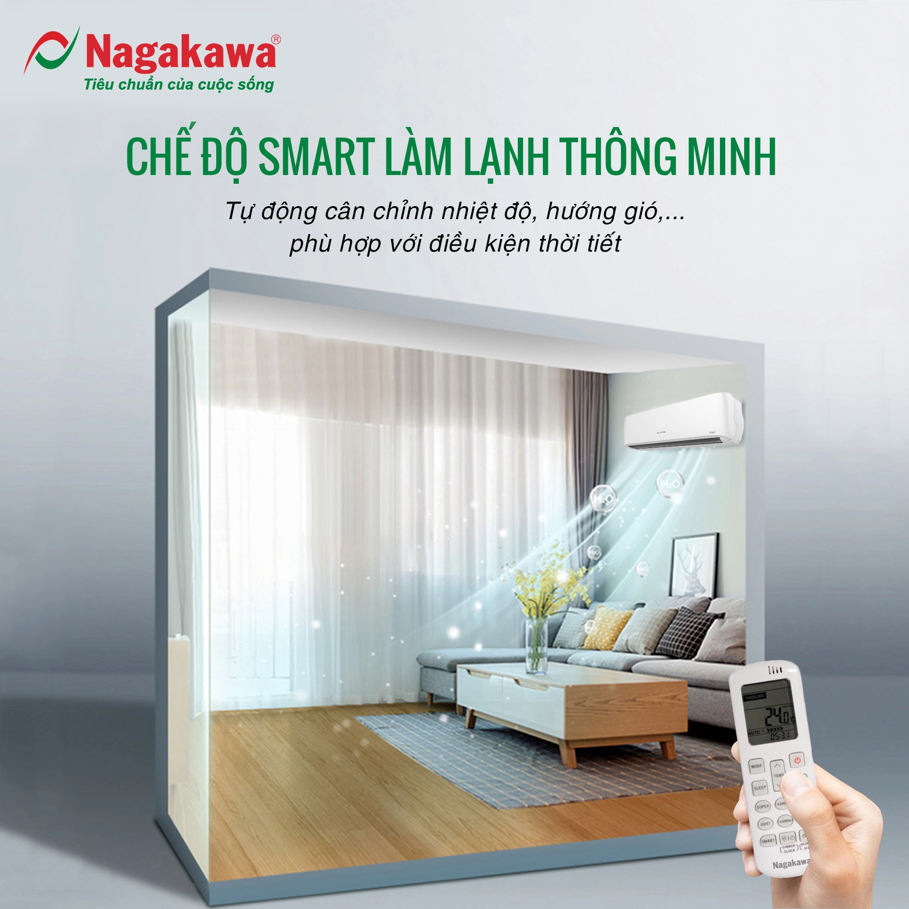 Máy lạnh 1 chiều Nagakawa 9000BTU/H NIS-C09R2H12 Máy lạnh 1 chiều Nagakawa 9000BTU/H NIS-C09R2H12