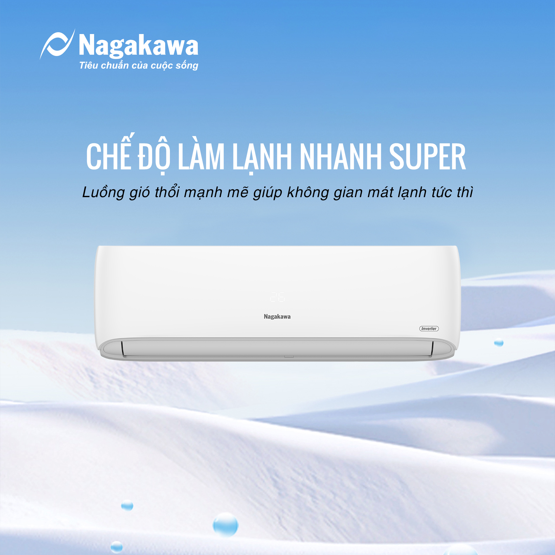 Máy lạnh 2 chiều Nagakawa Inverter 12000 BTU/H NIS-A12R2H11 Máy lạnh 2 chiều Nagakawa Inverter 12000 BTU/H NIS-A12R2H11