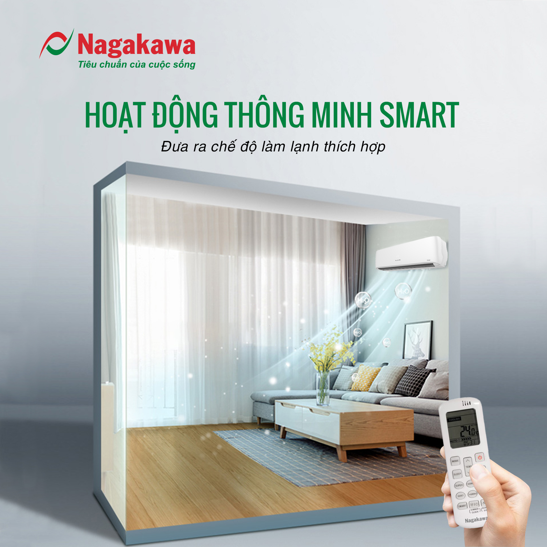 Máy lạnh 2 chiều Nagakawa Inverter 24000 BTU/H NIS-A24R2H11 Máy lạnh 2 chiều Nagakawa Inverter 24000 BTU/H NIS-A24R2H11