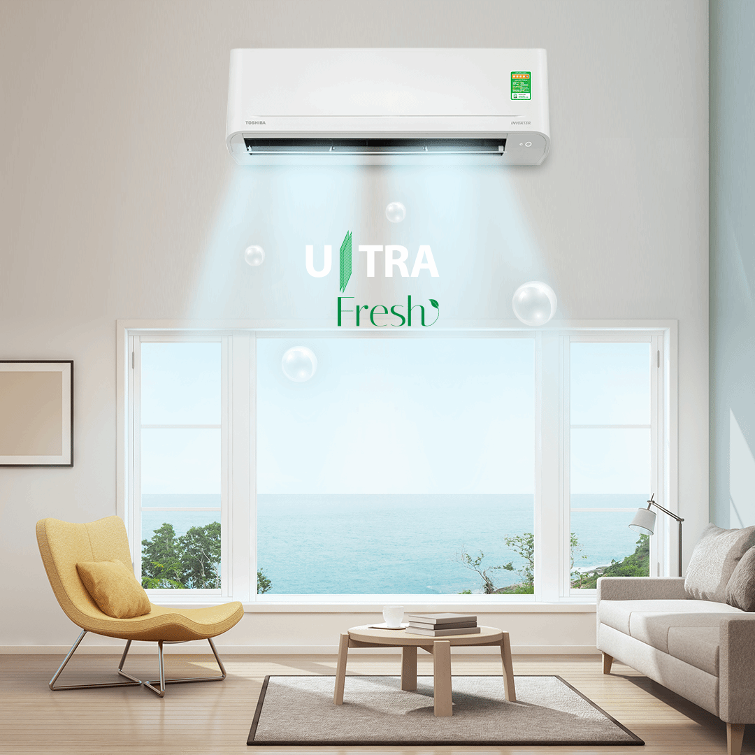 Máy lạnh Toshiba inverter 1,5hp Ras-H13S4KCV2G-V công nghê lọc không khí Ultra Fresh Máy lạnh Toshiba inverter 1,5hp Ras-H13S4KCV2G-V công nghê lọc không khí Ultra Fresh