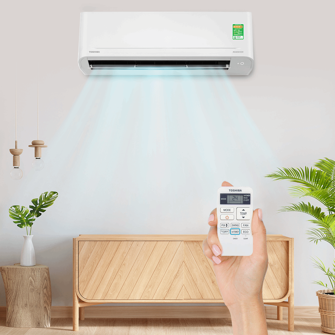 Máy lạnh Toshiba Inverter 1,5HP Ras-H13S4KCV2G-V vói chế độ làm lạnh nhanh Máy lạnh Toshiba Inverter 1,5HP Ras-H13S4KCV2G-V vói chế độ làm lạnh nhanh