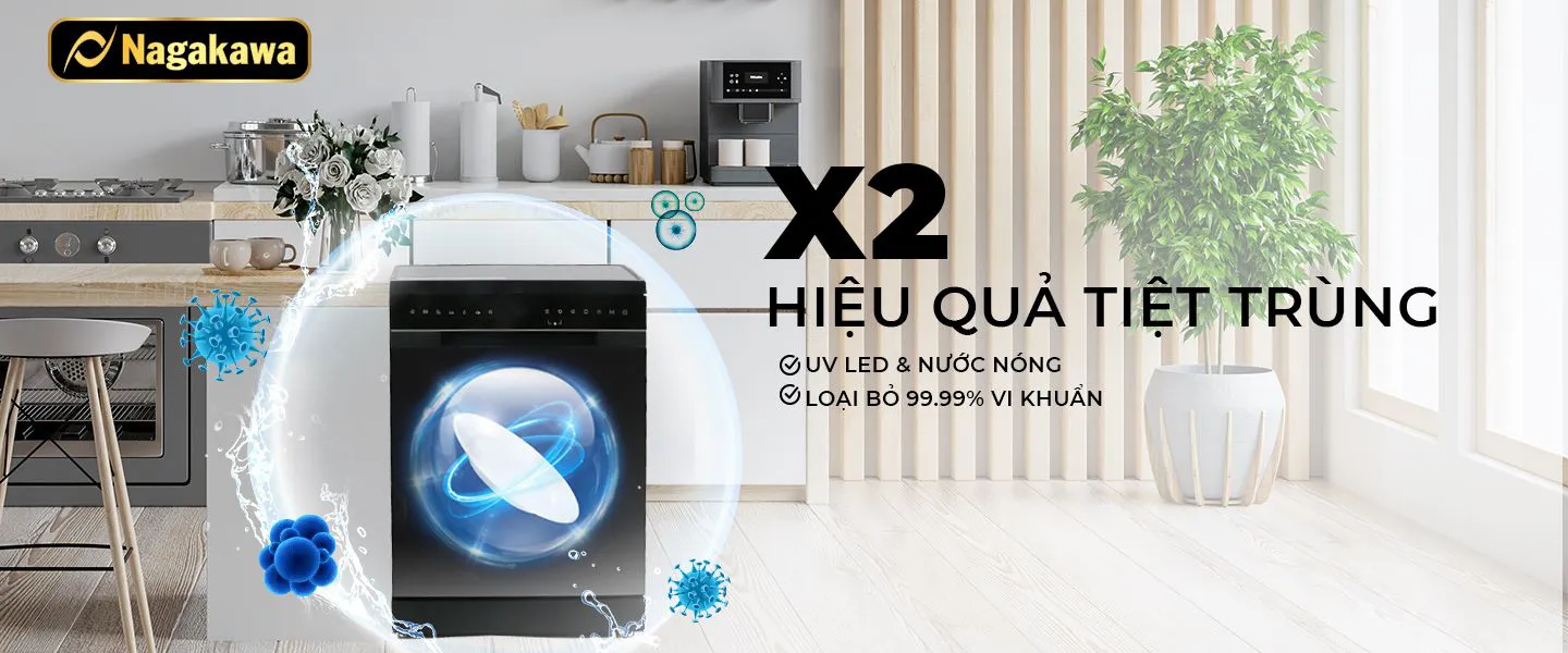 Máy rửa chén bát 13 bộ cao cấp Nagakawa NK13D02M Máy rửa chén bát 13 bộ cao cấp Nagakawa NK13D02M