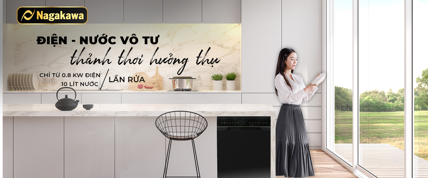 Máy rửa chén bát 13 bộ cao cấp Nagakawa NK13D02M Máy rửa chén bát 13 bộ cao cấp Nagakawa NK13D02M