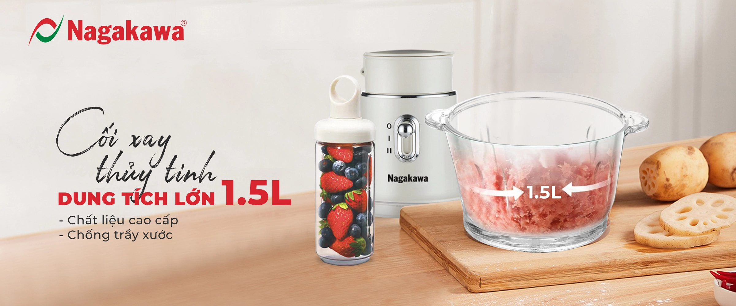 Máy xay thịt đa năng Nagakawa NAG0823 Máy xay thịt đa năng Nagakawa NAG0823