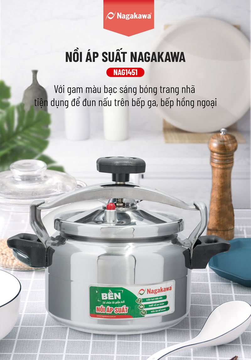 Nồi áp suất Nagakawa NAG1451 Nồi áp suất Nagakawa NAG1451