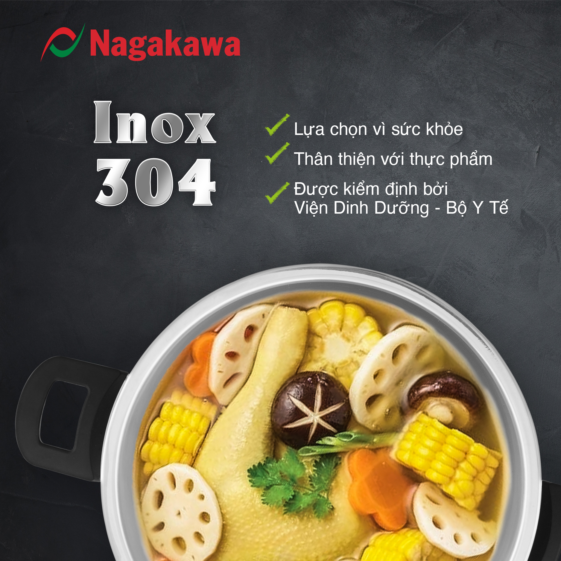 Nồi áp suất đáy từ đa lớp Nagakawa NAG1473 Nồi áp suất đáy từ đa lớp Nagakawa NAG1473