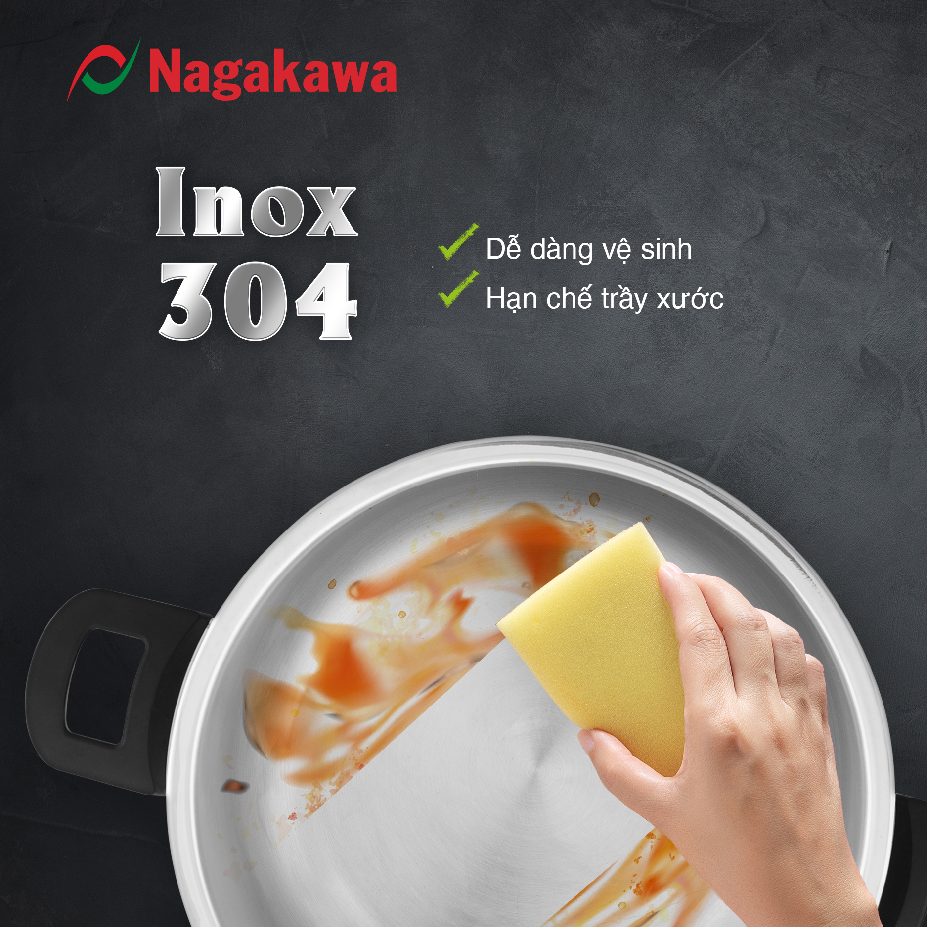 Nồi áp suất đáy từ đa lớp Nagakawa NAG1473 Nồi áp suất đáy từ đa lớp Nagakawa NAG1473