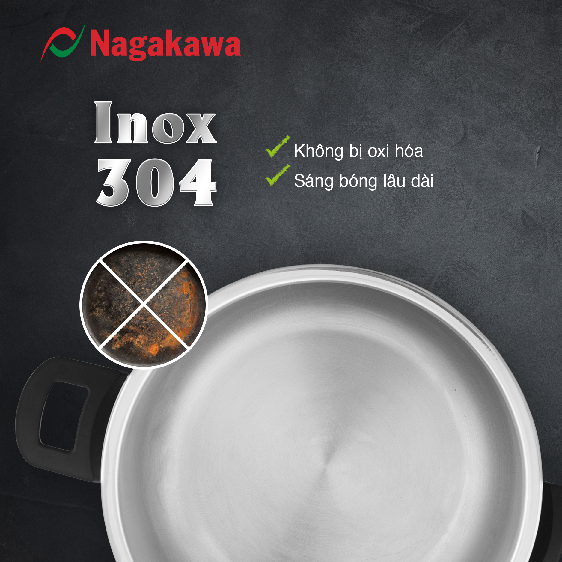 Nồi áp suất đáy từ đa lớp Nagakawa NAG1473 Nồi áp suất đáy từ đa lớp Nagakawa NAG1473