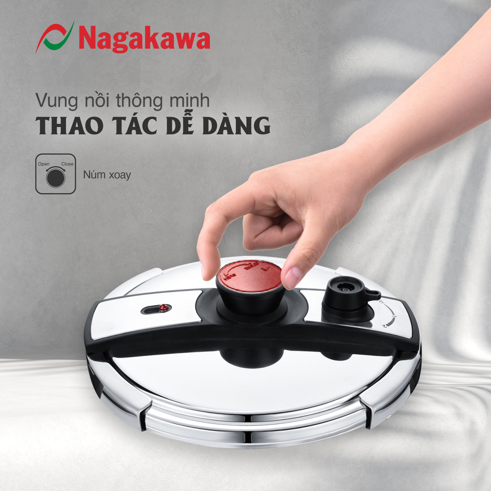 Nồi áp suất đáy từ đa lớp Nagakawa NAG1473 Nồi áp suất đáy từ đa lớp Nagakawa NAG1473