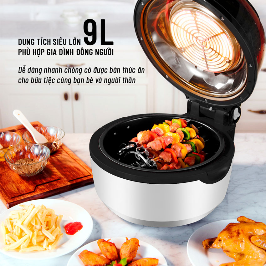 Nồi chiên không dầu 9L Nagakawa NAG3302 Nồi chiên không dầu 9L Nagakawa NAG3302