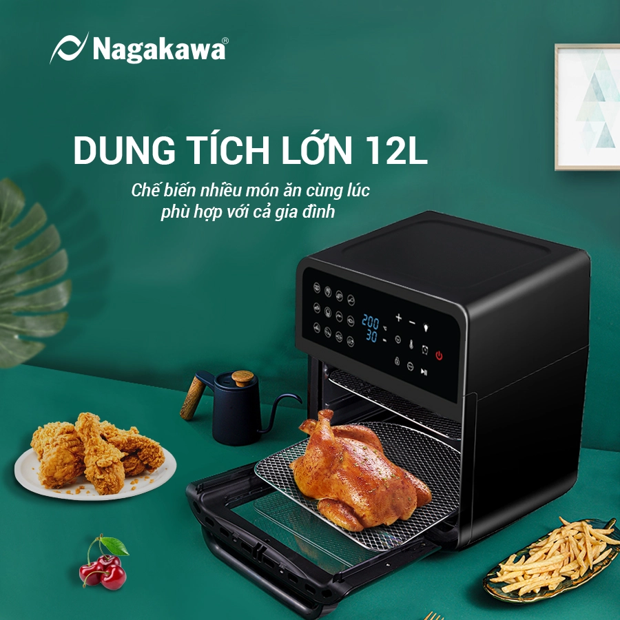 Nồi chiên không dầu Nagakawa NAG3307 Nồi chiên không dầu Nagakawa NAG3307