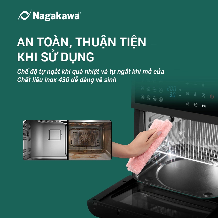 Nồi chiên không dầu Nagakawa NAG3307 Nồi chiên không dầu Nagakawa NAG3307