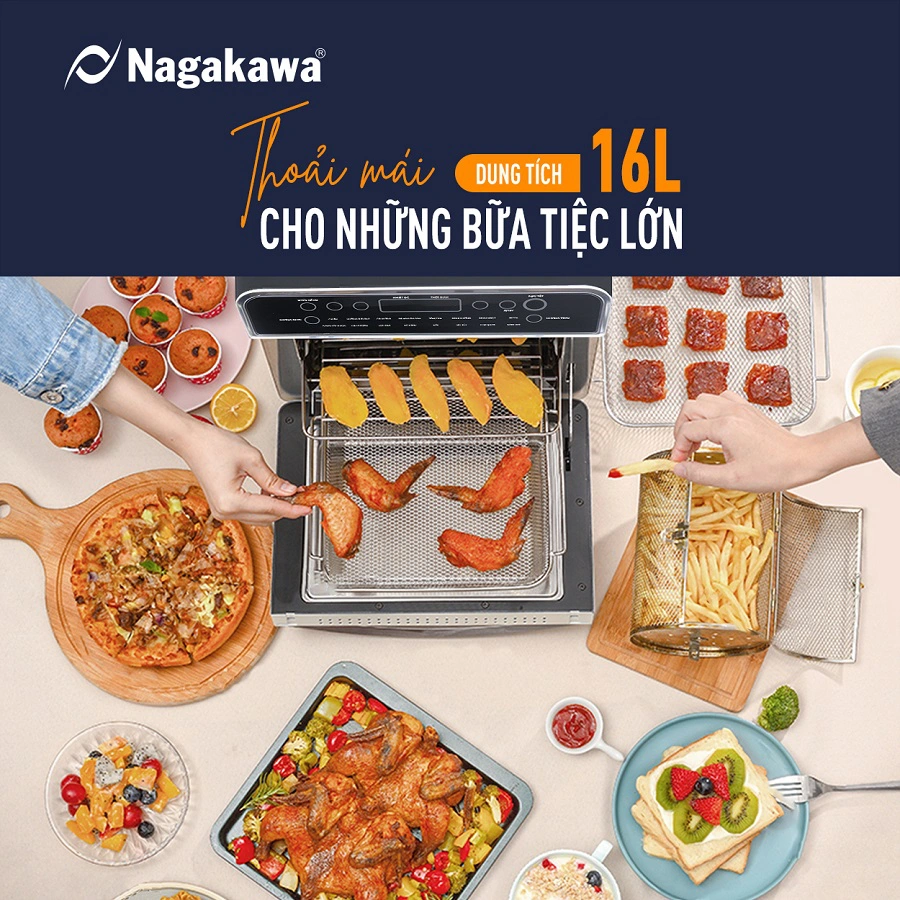 Nồi chiên không dầu Nagakawa NAG3308 Nồi chiên không dầu Nagakawa NAG3308