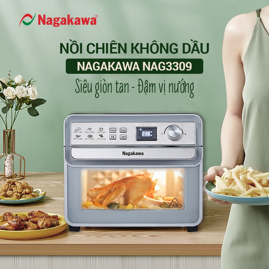 Nồi chiên không dầu cảm ứng Nagakawa NAG3309 Nồi chiên không dầu cảm ứng Nagakawa NAG3309