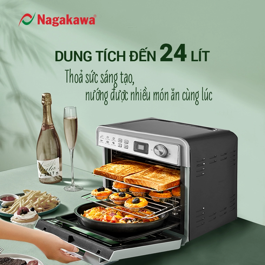 Nồi chiên không dầu cảm ứng Nagakawa NAG3309 Nồi chiên không dầu cảm ứng Nagakawa NAG3309